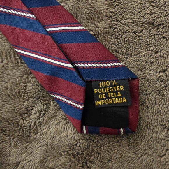 Givenchy Signature Collection Tie Red Navy Stripe Career Formal - Picture 3 of 11